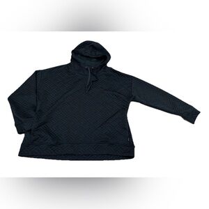 RBX Dark Blue Quilted Geometric Hooded Drawstring Pullover Hoodie Men's XXL